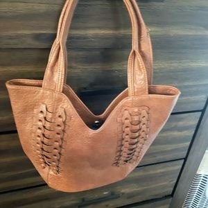Anthropology shoulder bucket bag